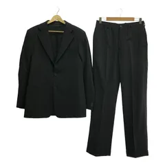 EMPORIO ARMANI / エンポリオアルマーニ | セットアップ ウール ストライプ ジャケット/ スラックス パンツ | 48 | ブラック | メンズ