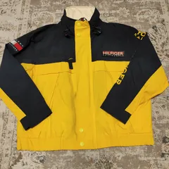 トミーヒルフィガー　TOMMYHILFIGER　セーリングジャケット　ブルゾン　コットン　ナイロンジャケット　イエロー　Мサイズ　古着　アメカジ　ストリート　スケーター　ヒップホップ