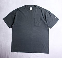 【VINTAGE】レア 00s アメリカ製 フェードブラック 無地 ポケットTシャツ JERZEES ビンテージ 00年代