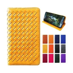 iPhone 11 pro max ケース 大人の雰囲気漂う 編み込み 手帳型 手帳 カバー イエロー (イエロー iPhone 11 )