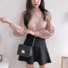 ミニスカート レディース Aライン ショート丈 スカート ハイウエスト 黒 韓国 メール便送料無料