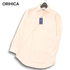【新品 未使用】 ORIHICA オリヒカ 通年 スーパーノンアイロン★ 長袖 シャツ ワイシャツ Sz.M　メンズ ピンク