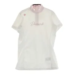 サイズ：M DESCENTE GOLF デサントゴルフ  モックネック 半袖Tシャツ ラインストーン  ホワイト系 [240101525758] ゴルフウェア レディース ストスト