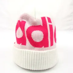 アディダス ニットキャップ 帽子 ブランド スポーツウエア レディース メンズ OSFZ(54-57cm)サイズ ホワイト adidas 【中古】