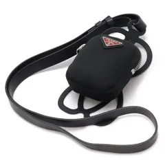 PRADA プラダ スマートフォンケース スマホケース ホルダー ポーチ付き ラバー ナイロン NERO ブラック シルバー金具 国内ブティック購入品 1ZT001