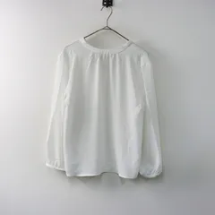 ロペピクニック ROPE PICNIC 前後2wayスタンドブラウス 38/ホワイト シャツ トップス シアー 長袖 シンプル 【2400014488784】