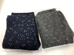 【未使用品】裏起毛レギンス　花柄　XLサイズ　2着セット