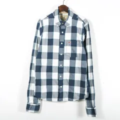 ホリスター 長袖シャツ チェック柄 ボタンダウン アメリカ古着 ヴィンテージ メンズ Mサイズ ブルー Hollister 【中古】のサムネイル