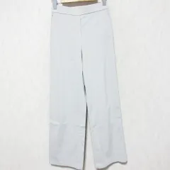 良品 24SS theory luxe セオリーリュクス CRISP LINEN ZENA リネン ストレッチ ワイドストレートパンツ 03-4206404 S34 グレー レディース 古着 中古 USED