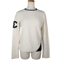 CHANEL - 【CHANEL】シャネル カンボンライン ココマーク 05A P26311V01945 レーヨン×カシミヤ 白/黒 レディース セーター 日本直送】シャネル CHANEL カンボンライン セーター ココマーク