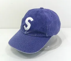 s25g-A640n【中古】Supreme　シュプリーム　Pigment S Logo 6-Panel cap　デニムキャップ　インディゴ　フリーサイズ