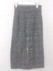 ◇ FREAK'S STORE 大人女子 グレンチェック タック ロング タイト スカート サイズS ホワイト系 マルチ レディース P  【1305240026834】