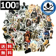 100枚 ステッカー キリスト教 ルネサンス モナリザ シール 0361