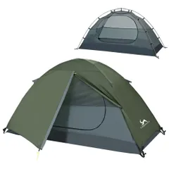 新品 TOMOUNT テント ソロテント 1-2人用 キャンプテント 二重層 自立式 耐水圧3000mm 通気 防風 軽量 コンパクト バイク アウトドア 登山用 簡単設営 4シーズン キャンピング