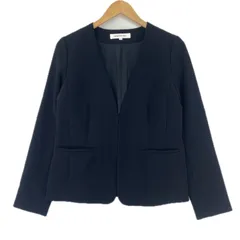 NATURAL BEAUTY  BASIC ナチュラルビューティーベーシック ノーカラージャケット sizeS/ブラック