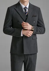 スーツ ビジネススーツ メンズ ダブル 2パンツ スリム 冬 50代 m l xl 秋冬 ウエスト調整 裏地 大きいサイズ 小さいサイズ おしゃれ 大きめ 上下 カジュアル サイズ セットアップ 卒業式 男性 就活 入学式 楽 ビジネス グレー