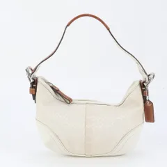 美品 コーチ マイクロ シグネチャー レザー ショルダーバッグ 肩掛け ホーボー トート ハンド 6351 レディース RUE CQ2-8【中古】