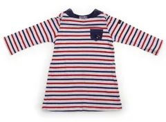  ダブルＢ Double B ワンピース 90 女の子 白　ネイビー　赤　ボーダー 子供服 ベビー服 キッズ（1331475）