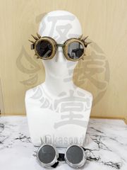 【アウトレット】スタッズ付き丸形ゴーグル　コスプレ　仮装　ハロウィン