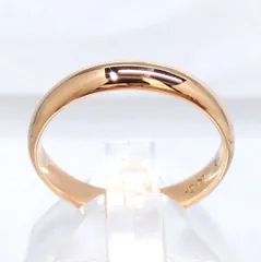 K18 平打ち リング 4.1g 16.5号 幅約7mm 無地 シンプル 18K 18金