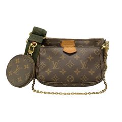 LOUIS VUITTON(ルイヴィトン) ショルダーバッグ モノグラム ミュルティポシェットアクセソワール M44813 カーキ レザー