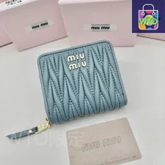 【今日WTO】Miu Miu ミュウミュウ クラシック刺しゅうプレス柄財布 小羊皮使用、仕上げ精良-WTO輸入2-NP05