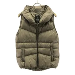 GAP ギャップ ダウンベスト S チャコールグレー ダブルファスナー メンズ 古着