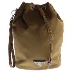 PRADA (プラダ) Re-Nylon 巾着 ポーチ 1NS369 ブラウン