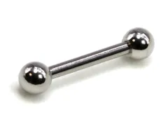ボディピアス ストレートバーベル バーベル(シルバー)(14G)(内径8mm・ボール3mm)