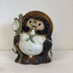 信楽焼 たぬき 置物 大型 開運 縁起物 陶器 狸 商売繁盛 八相縁起美品