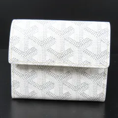 GOYARD ゴヤール コインケース キーチェーン付き PVCコーティングキャンバス グリーン シルバー金具 美品  56061