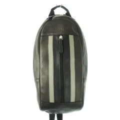 コーチ COACH ボディバッグ ワンショルダー レザー 革 ロゴ ライン 切替 茶 ブラウン F71437 /CK6 ■GY18