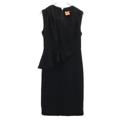 トリーバーチ フリルデザイン ノースリーブ ワンピース 4 ブラック Tory Burch バックジップ レディース 【中古】  【230917】のサムネイル