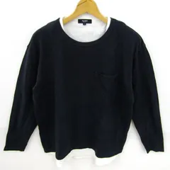 ビームスハート 長袖Ｔシャツ トップス レイヤードT ワッフル生地 メンズ Sサイズ 紺×白 BEAMS HEART 【中古】