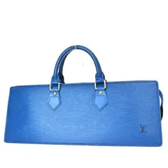 【中古】 ルイヴィトン LOUIS VUITTON サック トリアングル ハンドバッグ 横長 エピ トレドブルー レザー M52095 31MI338