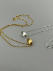 オールシルバー925製 送料無料 楕円形ネックレス silver925