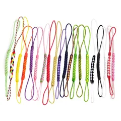 【新着商品】縄 根付け ロープ レーヨン紐 カラフル DIY 手作り 20色 キーホルダー 携帯ストラップ 根付紐 ストラップ 多種 20個セット アクセサリー パーツ サムコス ハンドメイド素材