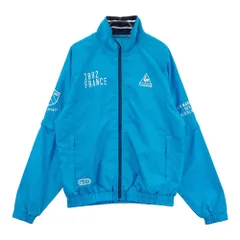 サイズ：M LE COQ GOLF ルコックゴルフ  裏メッシュ 2way ジップジャケット  ブルー系 [240101432693] ゴルフウェア メンズ ストスト サイズ：M LE COQ GOLF ルコックゴルフ 裏メッシュ 2way ジップ