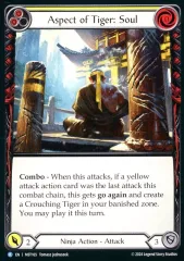 【中古】Flesh and Blood MST165[R]：Aspect of Tiger： Soul/虎の相：魂