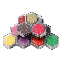 シヤチハタ　カラーシールインキ　ひし形スタンプ　スタンプ　12色セット　NI-RW