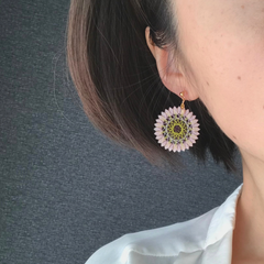 桜と菜の花　イヤリング / ピアス / ノンホールピアス