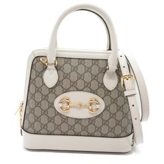 グッチ GUCCI 2wayショルダーバッグ 2wayショルダーバッグ 621220 ベージュ/ホワイト レザー PVCコーティングキャンバス 2wayショルダー レディース Used A