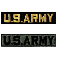 【即日発送】ブラック + S OD ARMY 米陸軍 2Pセット ミリタリーパッチ アイロン接着 ワッペン NO 刺繍 541 サバゲー