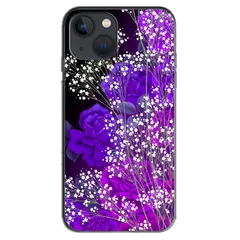 iPhone13他 バラにかすみ草 スマホケース 各機種対応  af