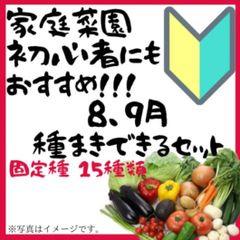 ｂ41　初心者でも簡単！8月~9月にまける野菜の種　15種類セット　固定種