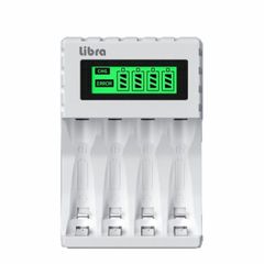 Libra エネループ対応 充電池用 USB充電器 単3充電池 単4充電池 ニッケル水素充電池 eneloop EVOLTA IMPULSE 充電対応 LBR-USBBC4