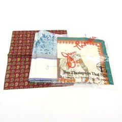 ジムトンプソン スカーフ ハンカチ 3点セット タイ ブランド まとめて レディース JIM THOMPSON 【中古】
