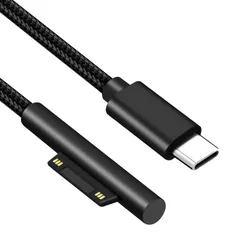 【新着商品】PD充電充電器必要です マイクロソフトMicrosoft Surface Surface Pro 45w15v以上 3/4/5/6/7/X/8， Surface ナイロン編み Laptop 充電ケーブル 1/2，Surface Book サーフェス
