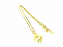 ■極美品■ NINA RICCI ニナリッチ ロゴモチーフ ネックレス ペンダント アクセサリー レディース ゴールド系 DE8430