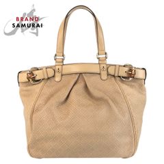 LOEWE ロエベ アナグラム グレー ピンク ゴールド金具 レザー トート  